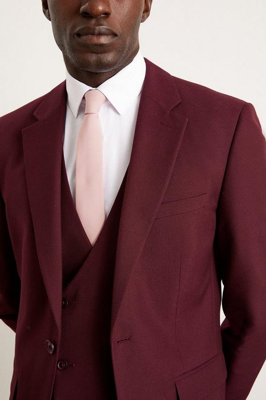 Burton Slim Fit Burgundy Suit Jacket 4