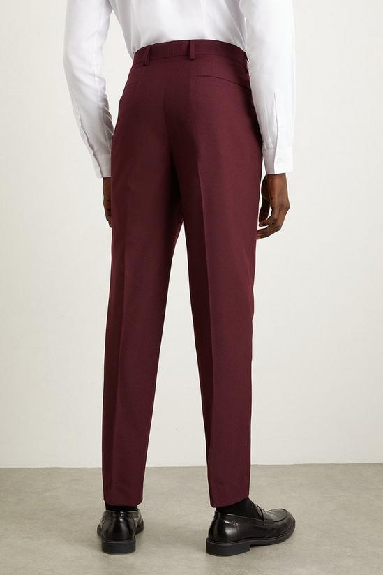 Burton Skinny Fit Burgundy Suit Trousers 3