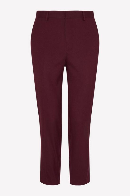 Burton Skinny Fit Burgundy Suit Trousers 4