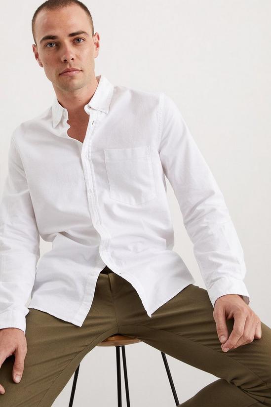 Burton Long Sleeve Chest Pocket Oxford Shirt 1