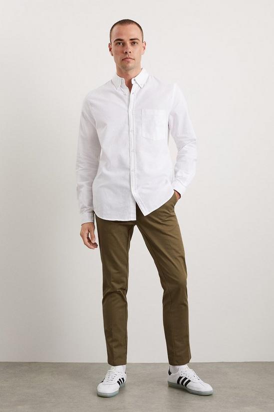 Burton Long Sleeve Chest Pocket Oxford Shirt 2
