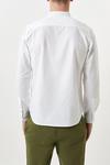 Burton White Grandad Collar Long Sleeve Oxford Shirt thumbnail 3