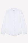 Burton White Grandad Collar Long Sleeve Oxford Shirt thumbnail 5
