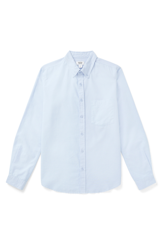 Burton Light Blue Long Sleeve Pocket Oxford Shirt 4