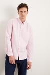Burton Pink Long Sleeve Pocket Oxford Shirt thumbnail 1