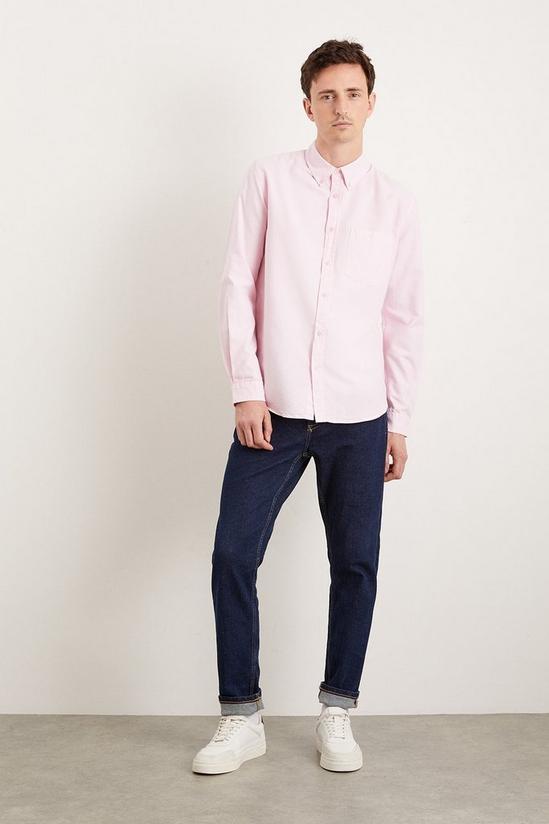 Burton Pink Long Sleeve Pocket Oxford Shirt 2