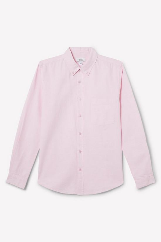 Burton Pink Long Sleeve Pocket Oxford Shirt 5