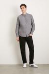 Burton Charcoal Long Sleeve Pocket Oxford Shirt thumbnail 2