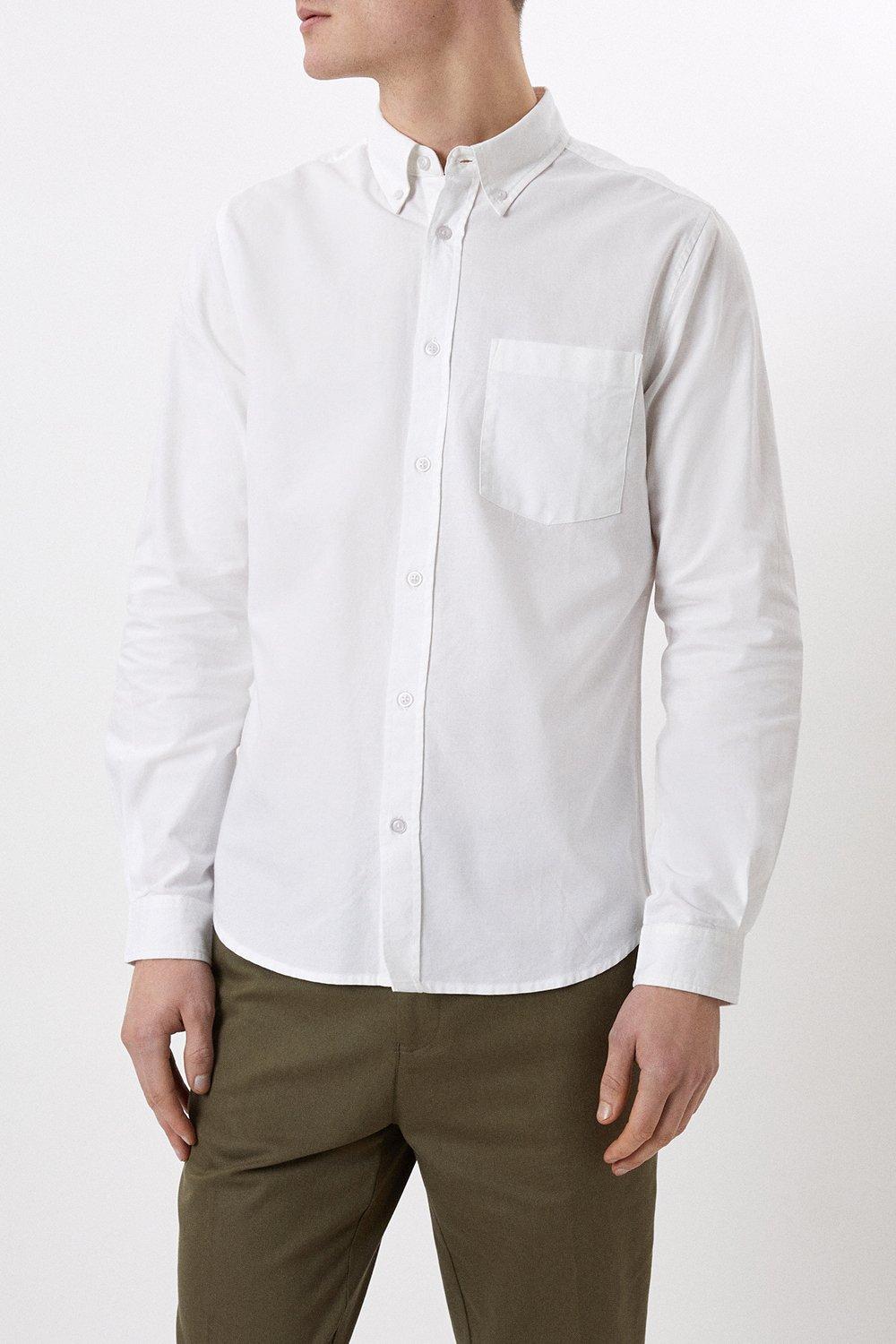 Shirts | Plus Long Sleeve Pocket Oxford Shirt | Burton