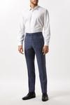 Burton Slim Fit Grey Check Tweed Suit Trousers thumbnail 1
