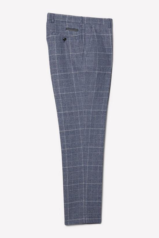Burton Slim Fit Grey Check Tweed Suit Trousers 5