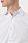 Burton White Slim Fit Long Sleeve Easy Iron Shirt thumbnail 2