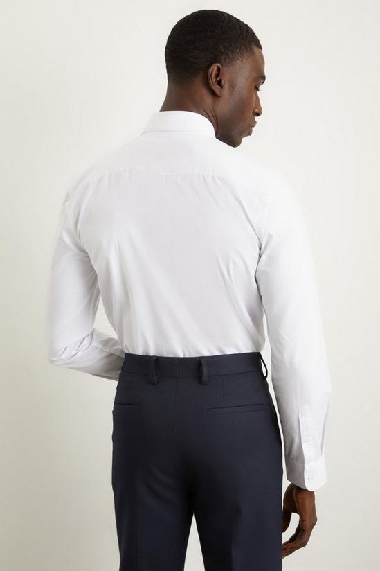 Burton White Skinny Fit Long Sleeve Easy Iron Shirt 3