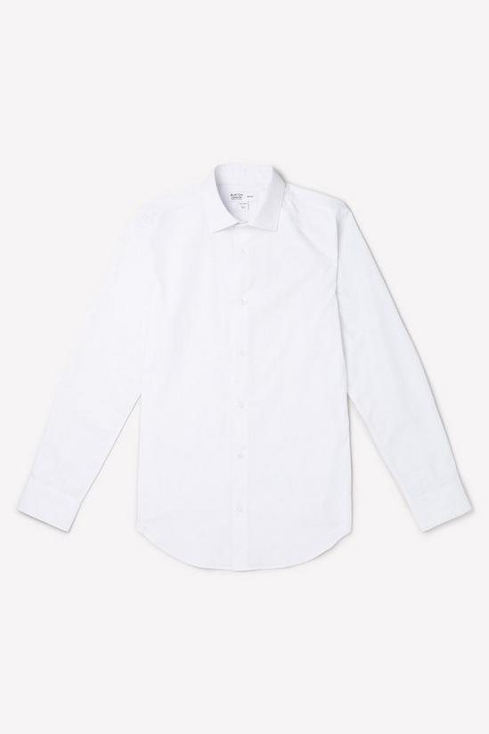 Burton White Skinny Fit Long Sleeve Easy Iron Shirt 5