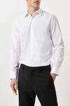 Burton White Tailored Fit Long Sleeve Easy Iron Shirt thumbnail 1