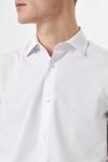 Burton White Tailored Fit Long Sleeve Easy Iron Shirt thumbnail 2