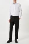 Burton White Tailored Fit Long Sleeve Easy Iron Shirt thumbnail 4