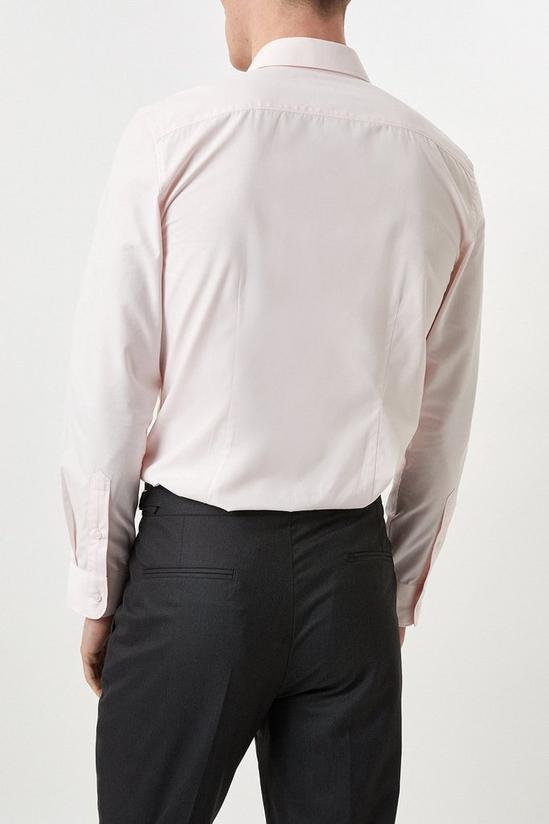 Burton Pink Slim Fit Long Sleeve Easy Iron Shirt 3