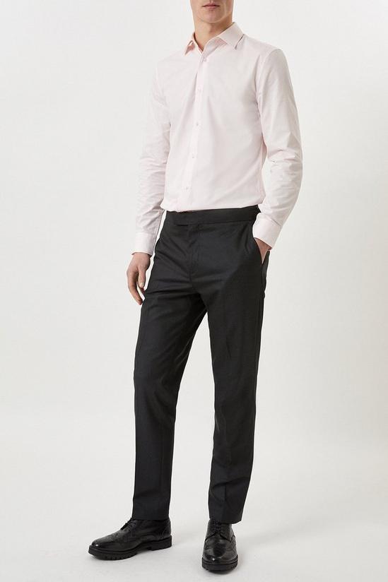 Burton Pink Slim Fit Long Sleeve Easy Iron Shirt 4