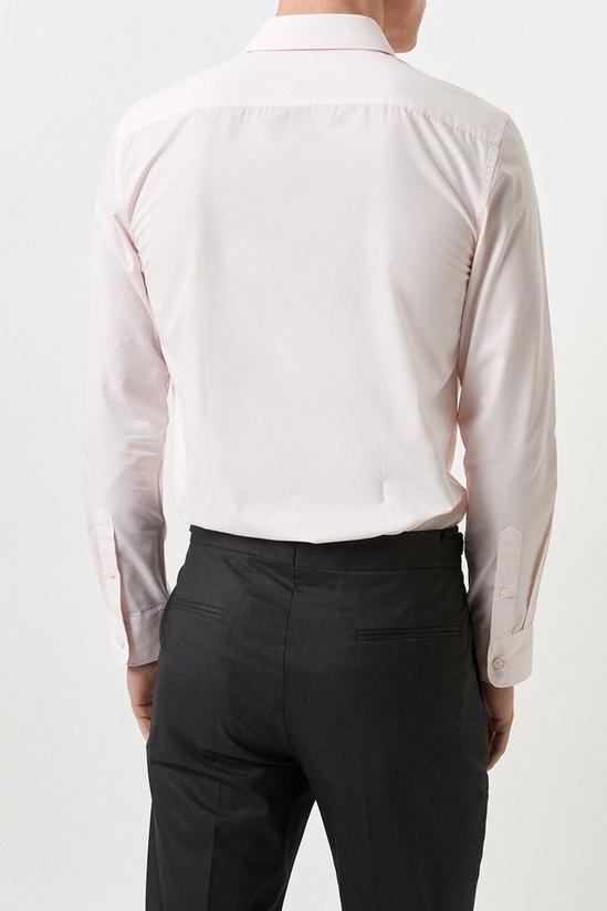 Burton Pink Skinny Fit Long Sleeve Easy Iron Shirt 3