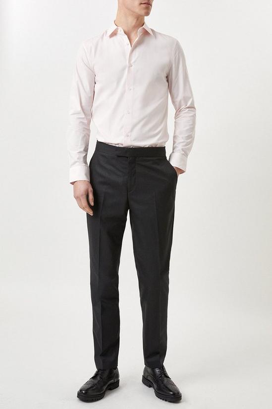 Burton Pink Skinny Fit Long Sleeve Easy Iron Shirt 4