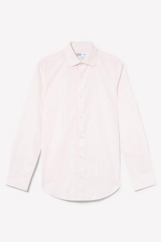 Burton Pink Skinny Fit Long Sleeve Easy Iron Shirt 5