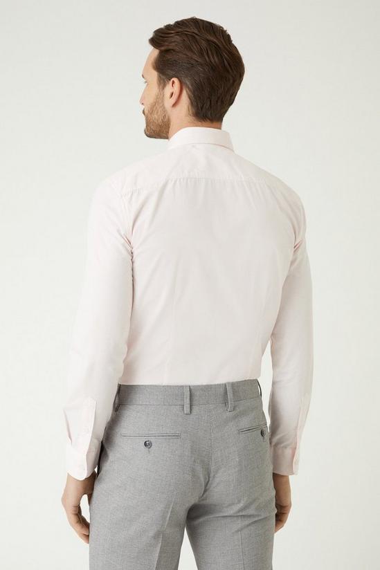 Burton Pink Tailored Fit Long Sleeve Easy Iron Shirt 3