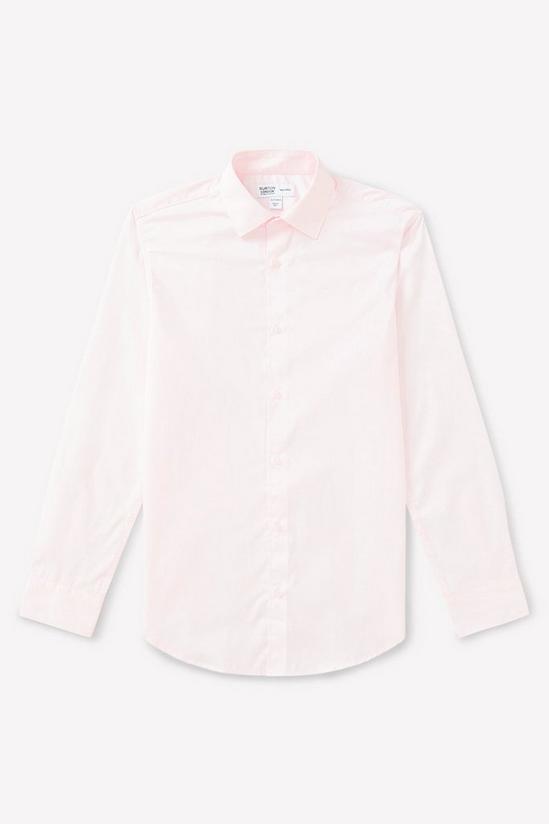 Burton Pink Tailored Fit Long Sleeve Easy Iron Shirt 4