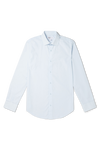 Burton Blue Skinny Fit Long Sleeve Easy Iron Shirt thumbnail 4
