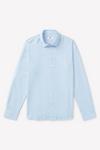 Burton Blue Long Sleeve Slim Basket Weave Smart Shirt thumbnail 4