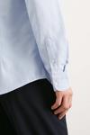 Burton Blue Long Sleeve Slim Basket Weave Smart Shirt thumbnail 5