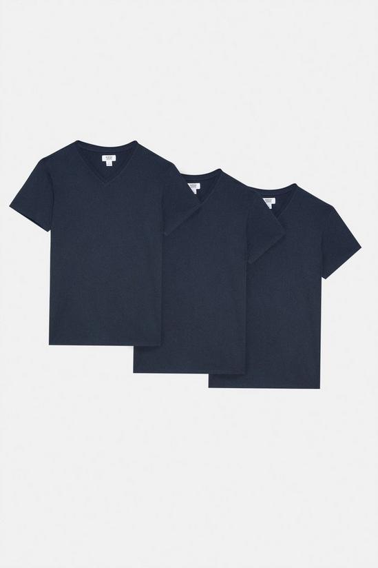 Burton Navy 3 Pack V Neck T-shirts 4