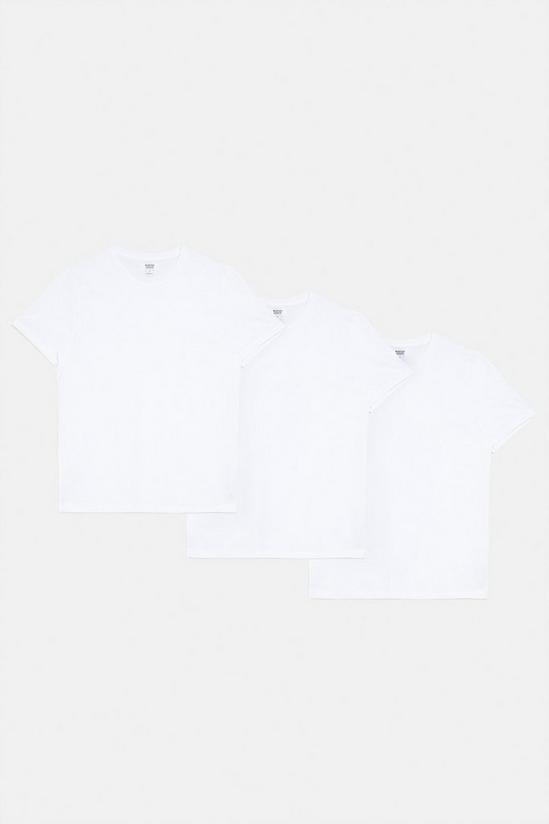 Burton White 3 Pack Crew Neck T-shirts 1