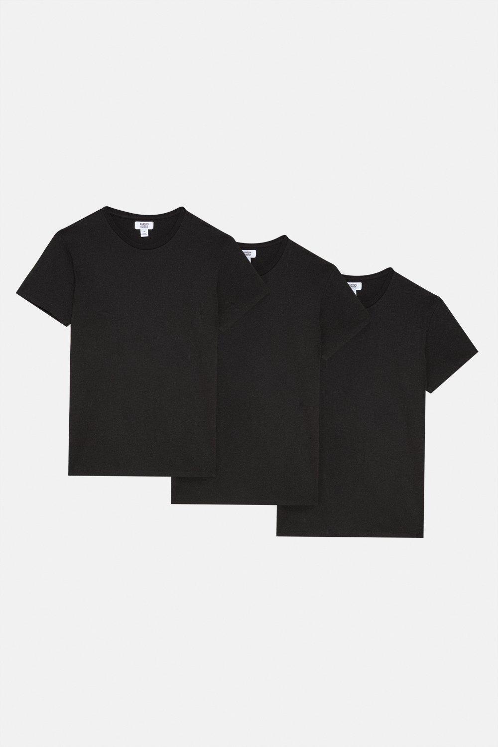 Mens Black 3 Pack Crew Neck T-shirts product