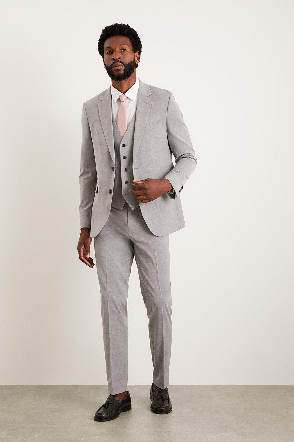 light grey suit jacket