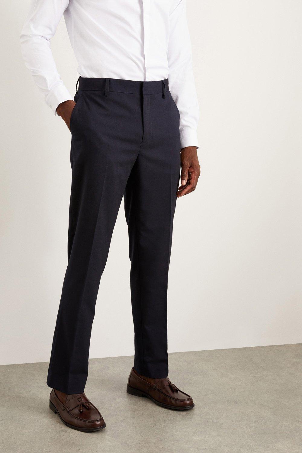 Mens Plus Tailored Fit Navy Essential Suit Trousers