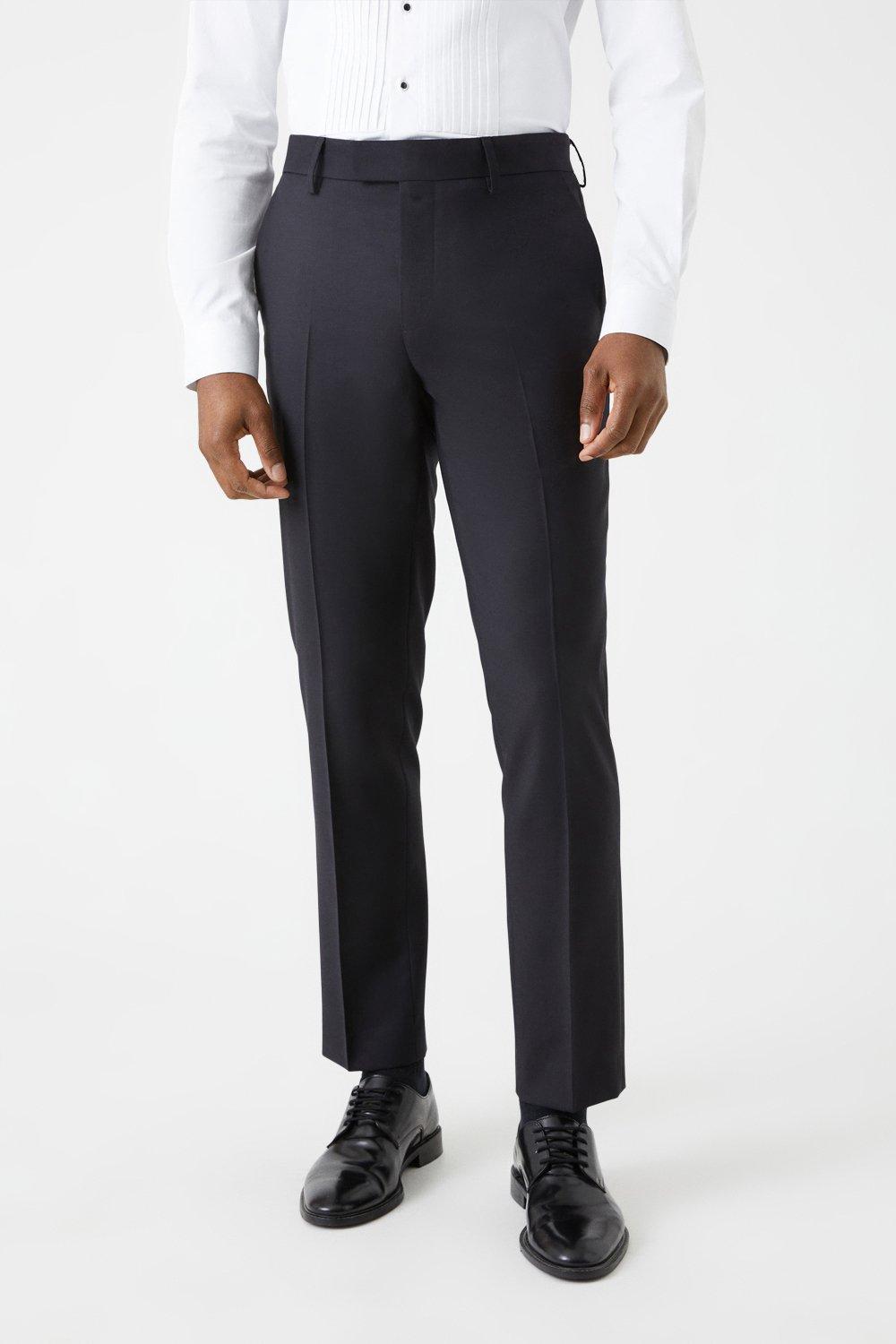 Mens Slim Fit Premium 1904 Wool Blend Tuxedo Trousers product