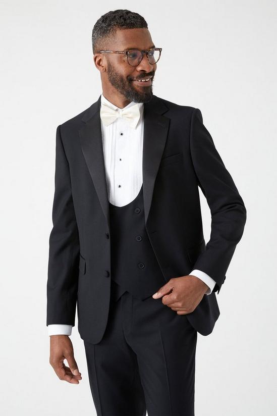 Burton Slim Fit Black Tuxedo Suit Jacket 5
