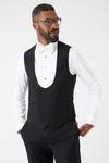 Burton Slim Fit Black Tuxedo Suit Waistcoat thumbnail 1