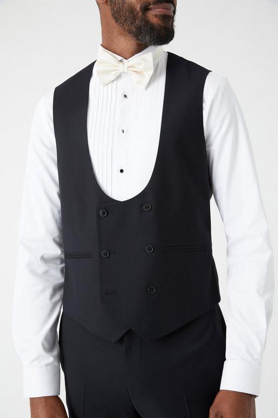 Burton Slim Fit Black Tuxedo Suit Waistcoat 3