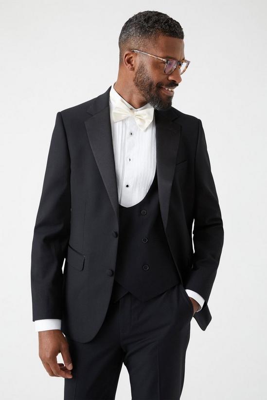 Burton Slim Fit Black Tuxedo Suit Waistcoat 5
