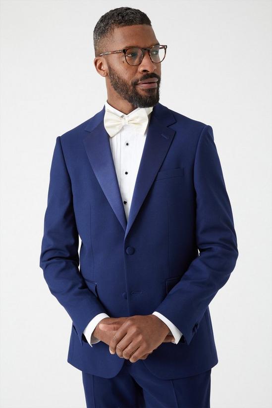 Burton Slim Fit Navy Tuxedo Suit Jacket 1