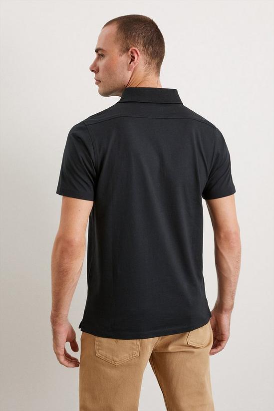 Burton Mercerised Rib Collar Polo Shirt 3