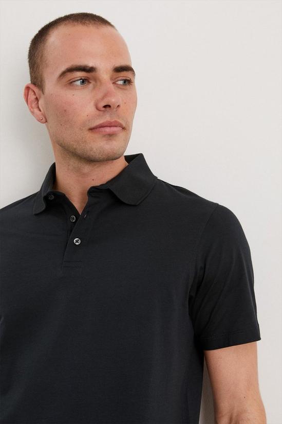 Burton Mercerised Rib Collar Polo Shirt 5