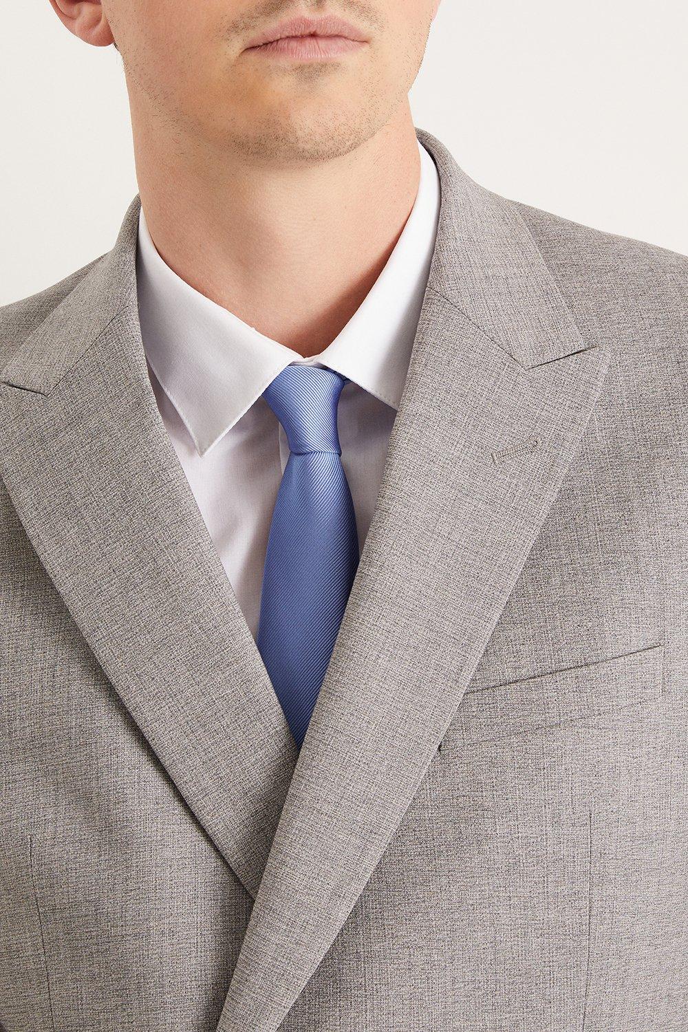 Image of Mens Light Blue Slim Tie