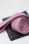 Burton Pink Tie And Floral Pocket Set thumbnail 3
