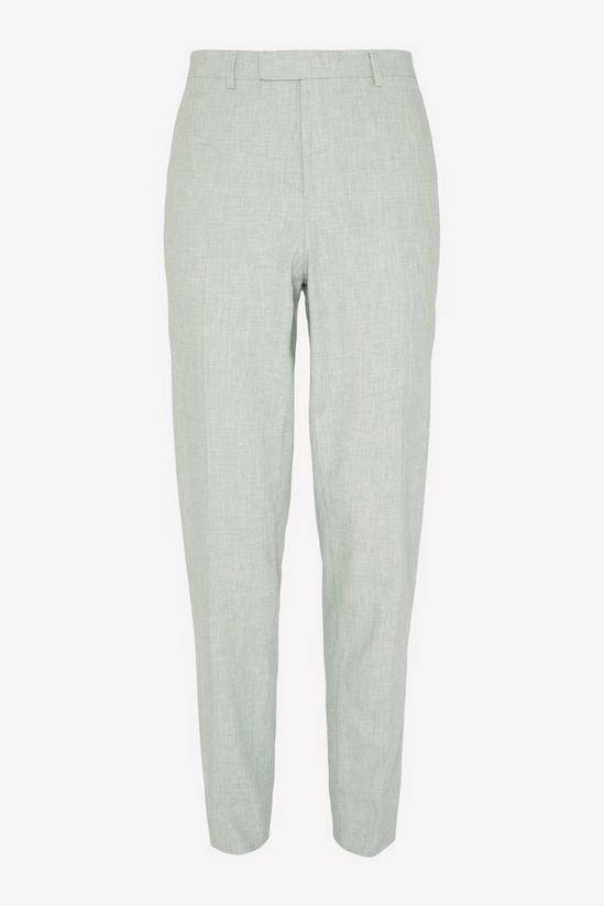 Burton Slim Fit Khaki Linen Suit Trousers 5