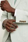 Burton Slim Fit Khaki Linen Suit Jacket thumbnail 5