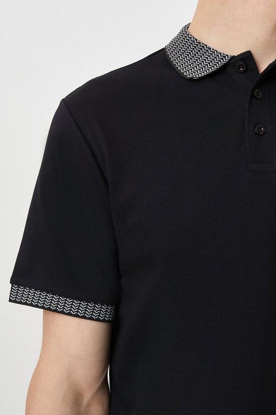 Burton Jacquard Collar Polo Shirt 2