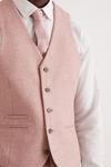 Burton Slim Fit Pink Tweed Suit Waistcoat thumbnail 2